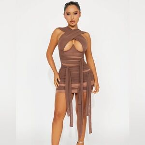 Brown Fashion Nova Mini Dress